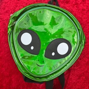 Big Alien Head Backpack - Novelty Purse - Green - Halloween